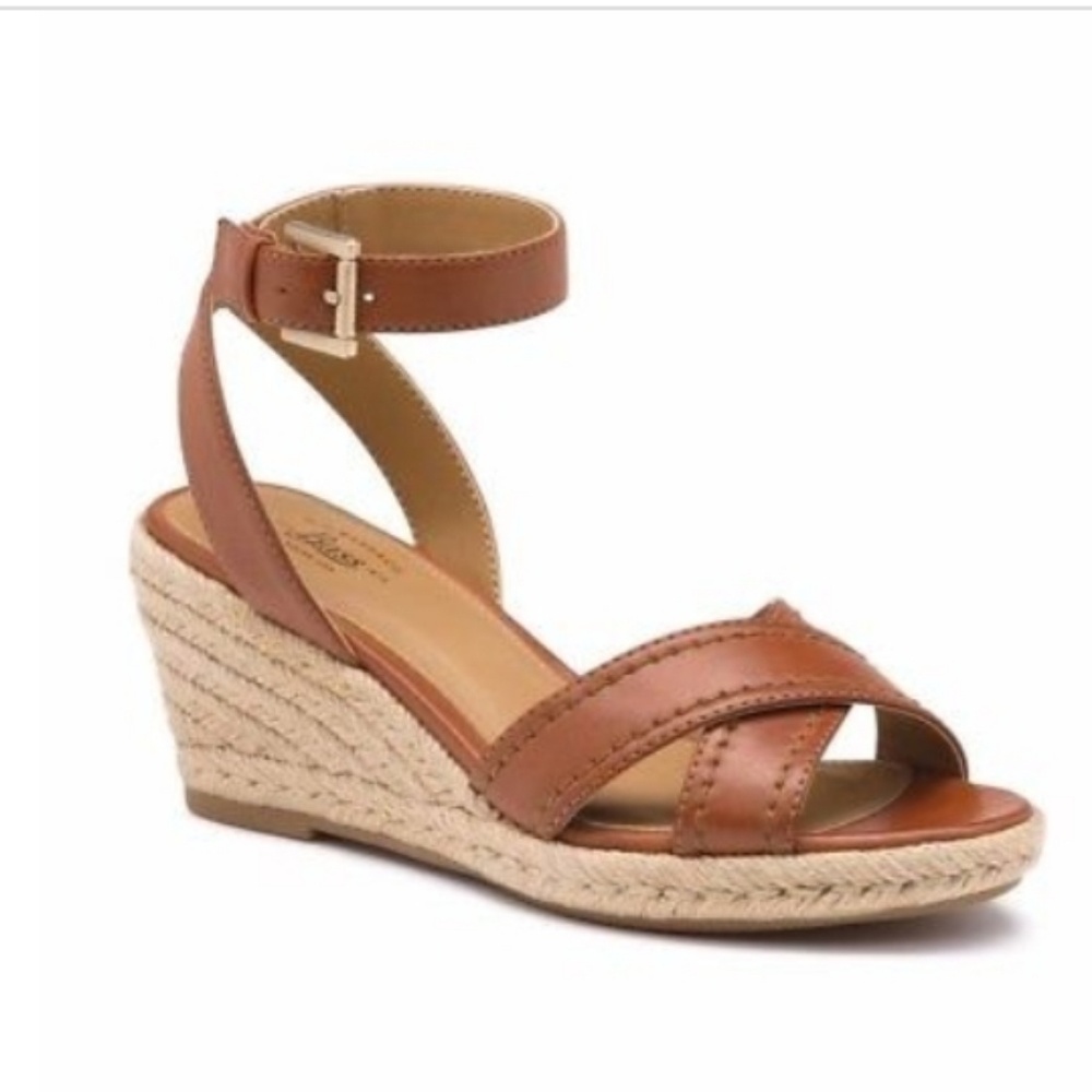 Bass Carmel Espadrille Kendall Wedge Sandal Sz 11